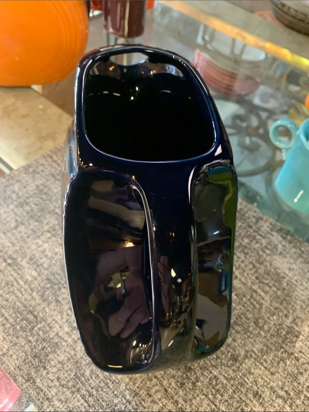 Fiesta Large Disc Pitcher Cobalt Blue Made in USA 67 oz